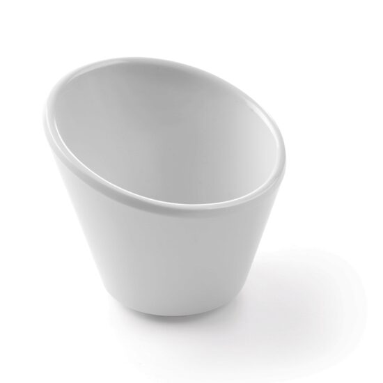 Bol oblic, melamina alba - 97x97x(H)80 mm, Hendi Velocity