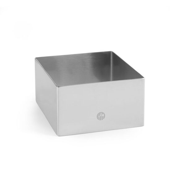 Forma patrata, pentru conturare prajituri si mancaruri 80x80x(H)45 mm, Inox, Hendi 