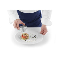 Inel Hendi, otel inoxidabil, pentru conturare prajituri si mancaruri 100x(H)45 mm, potrivit pentru presa cod Hendi 512210