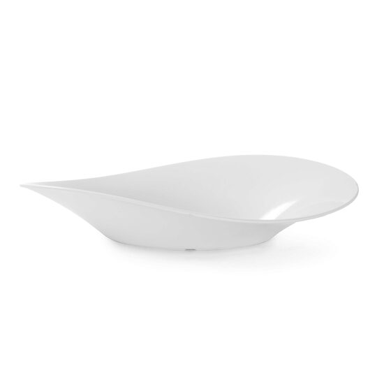 Bol servire, curbat, din melamina alba, 250x120x(H)75 mm, Hendi