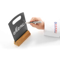 Set 2 x Tabla pentru meniu, suport lemn, 150x230 mm, Hendi