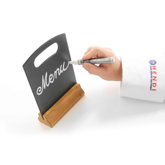 Set 2 x Tabla pentru meniu, suport lemn, 150x230 mm, Hendi