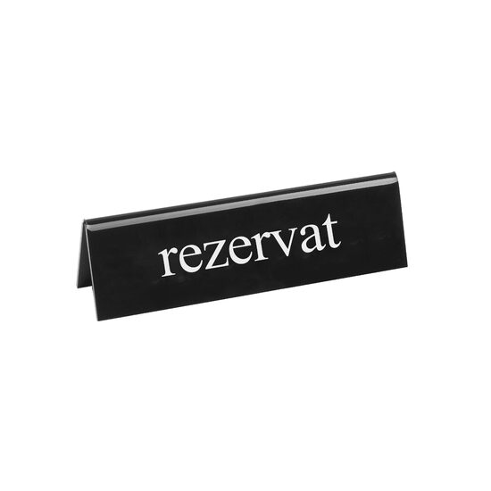 Semn pentru masa "Rezervat", 130x35x(H)40 mm, Hendi