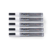 Set 5 markere albe pentru tabla, grosime scris 2-6 mm, Hendi