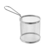 Cos servire tip mini-fry, pentru servire snacks , cartofi prajiti, inox, 90x(H)90 mm, Hendi