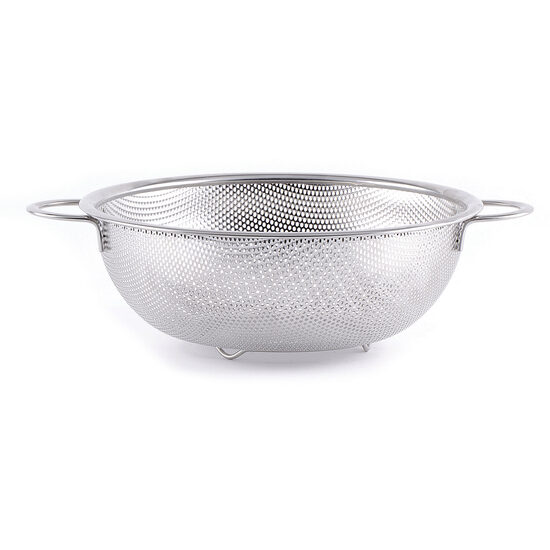 Colander Hendi, otel inoxidabil, cu baza si 2 manere, perforat, 285x(H)115 mm