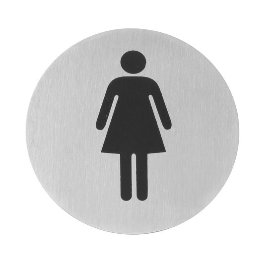 Semn Hendi pentru usa - Femei - 75 mm, otel inoxidabil