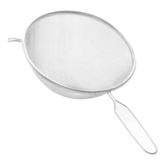 Strecuratoare / sita cu maner, 230x400 mm, otel placat cu staniu, Hendi