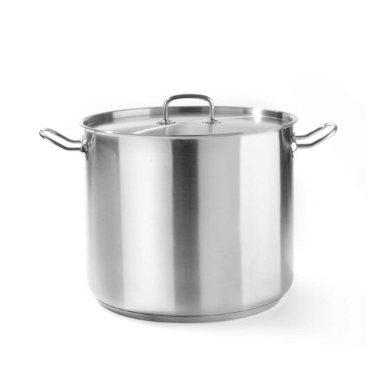 Oala inalta cu capac 37 Lit ,36 cm diametru x 36 cm inaltime, inox, gama Hendi Profi Line, potrivita si pentru uz profesional