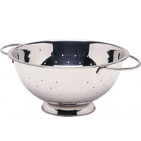 Colander Hendi, otel inoxidabil, cu baza si 2 manere, 280x(H)135 mm