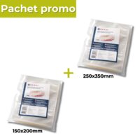 Pachet Pungi vacuum netede 250x350mm + 150x200mm (set 100)