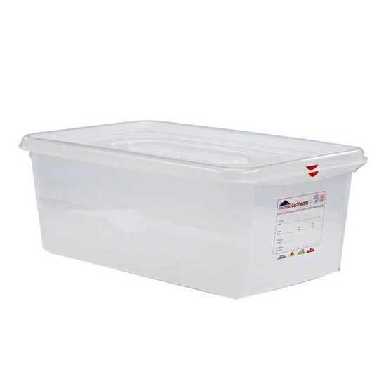 Cutie depozitare cu capac, 28 lt, Gastronorm GN1/1, marcaj HACCP, Hendi, polipropilena, 53x32.5x20 cm