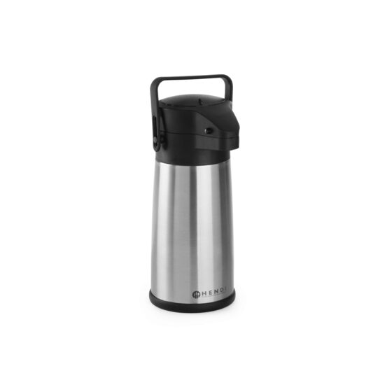 Termos cu pompa, inox, capacitate 2.2 lt, diam. 15 x (H) 34 cm