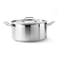 Cratita cu capac 2,8 Lit, 20 cm diametru x 9 cm inaltime, inox, gama Hendi Profi Line, potrivita si pt uz profesional
