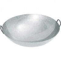 Tigaie Wok mare, diametru 70 cm x inaltime 23.5 cm, din tabla de otel 1.5 mm grosime, cu 2 manere
