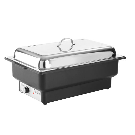 Chafing dish electric Gastronorm GN 1/1, termostat 0-85 gr C, 9 lt, 573x348x(H)284 mm, Hendi Tellano