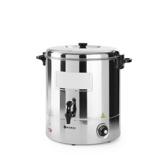 Boiler pentru bauturi fierbinti 30 lt, inox, termostat 0-100 gr C, 2200W, Hendi, 520x(H)500 mm, temperatura ajustabila de pana la 100 C, capac reversibil