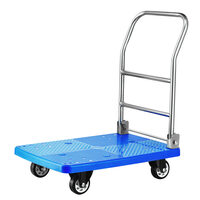 Carucior platforma pliabil, Hendi, sustine pana la 150 kg, 730 x 480 x (H)825 mm