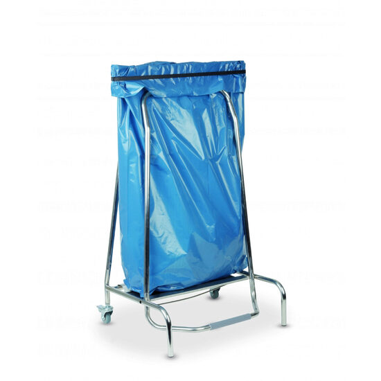 Suport punga gunoi, cu pedala si 2 roti cu frana 420x580x(H)960 mm