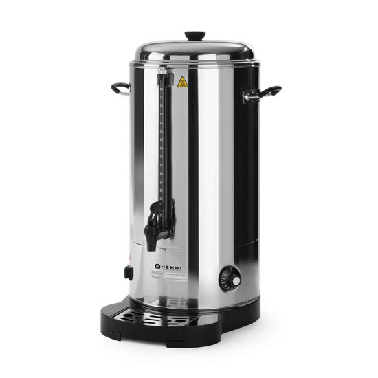 Percolator  Hendi bauturi calde cu pereti dubli 9 litri, 2400 W, termostat, temperatura, ajustabila pana la 100 C, Inox, robinet anti-picurare