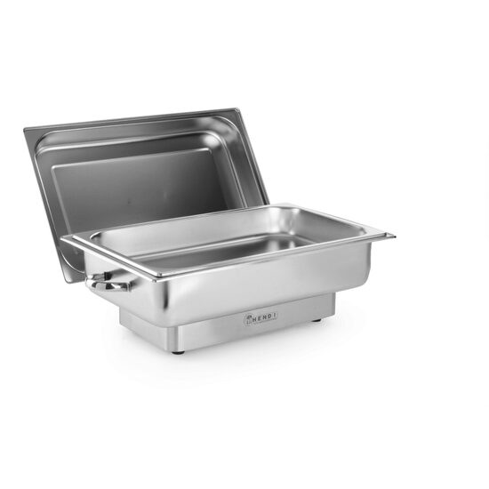 Chafing dish electric GN 1/1, 9lt, inox, termostat 0-100 gr C, 1000W, 615x355x280 mm, Model Hendi 'Pollina'