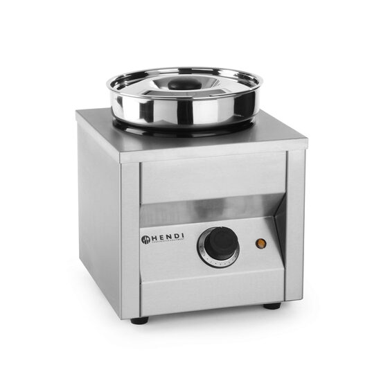 Sistem de gatit tip bain-marie, inox, cu capac, 4,2 lt, 200W, Hendi Thermosystem1, tava emailata 18,5 cm, 265x265x(H)245 mm