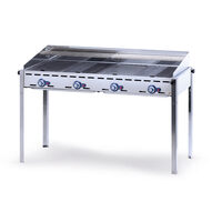 Green fire cu 4 arzatoare si baza cu roti 22 Kw