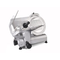 Feliator electric profesional, lama 30 cm, pentru produse cu diametru maxim 21 cm, grosime feliere reglabila pana la 14 mm, Hendi Kitchen Line 300, aluminiu, 250W