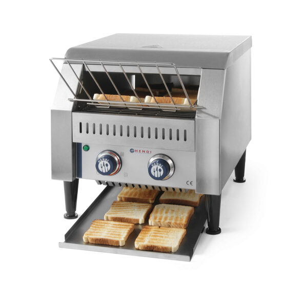 Toaster / prajitor paine profesional tip tunel, 2240 W, corp inox, Hendi, 418x368x(H)387 mm