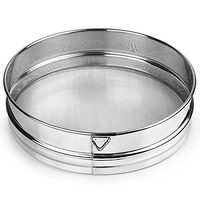 Sita pentru zahar pudra, 410x(H)80 mm, inox, cu carlig agatare, Hendi