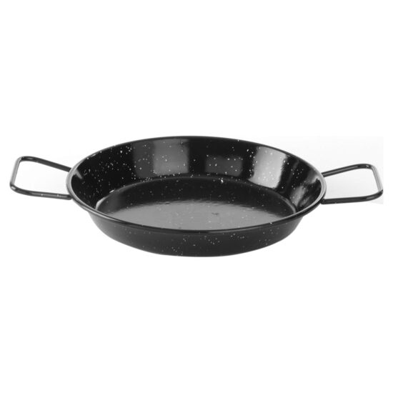 Tigaie paella cu 2 manere, otel emailat, 15 cm diametru x 2,7 cm inaltime , Hendi, potrivita si pentru servire