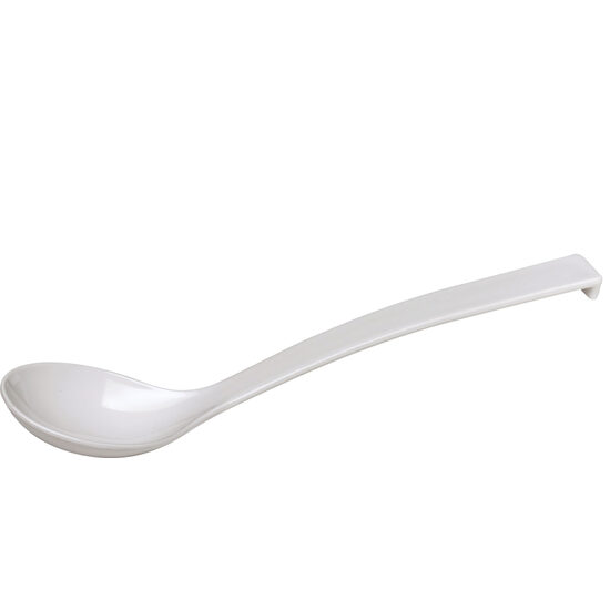 Lingura servire bufet, Hendi, plastic SAN, alba, lungime 33.5 cm, 60 ml