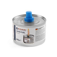Combustibil lichid cu fitil pentru chafing dish - set 6 cutii de 200 gr - timp ardere 6 ore, Hendi