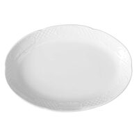 Platou oval portelan, 280x180 mm, Hendi, gama FLORA, portelan dur cu margini intarite