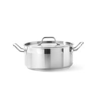 Oala Hendi joasa - cu capac 12,00 Lit 320x(H)150 mm, otel inoxidabil, gama Profi Line