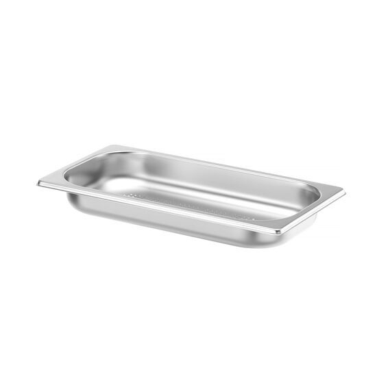 Tava Hendi cu baza perforata Gastronorm GN 1/3 40 mm 1.2 lt - gama Profi Line, otel inoxidabil