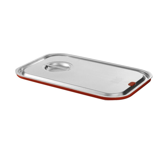 Capac Gastronorm cu banda siliconata GN 1/6 - gama Hendi Kitchen Line, otel inoxidabil