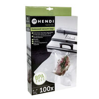 Set 100 pungi vacuum pentru gatit netede 200x300 mm, ideale pentru gatit in sistem Sous-Vide, Hendi, 2 straturi, 75 microni grosime