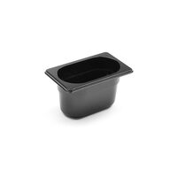 Tava Gastronorm GN 1/9, (H) 10 cm, 1 lt, Hendi, din policarbonat negru