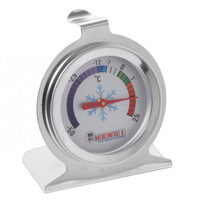 Termometru pentru frigider, Hendi, interval masurare (-50 la +25 gr ), gradatie 2,5 grC, carcarasa inoX cu suport si carlig, 6 cm