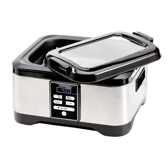 Aparat pentru gatit Sous-Vide CookMania, 450 W, 5.7L, Gradatie temperatura 1?C, Argintiu