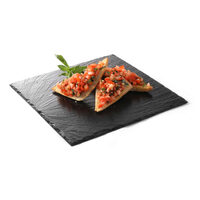 Platou ardezie patrat, Hendi, 300x300x5 mm, set de 2 bucati