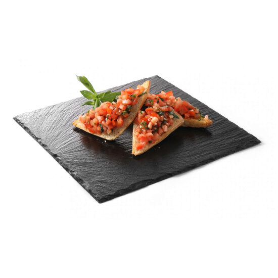 Platou ardezie patrat, Hendi, 300x300x5 mm, set de 2 bucati