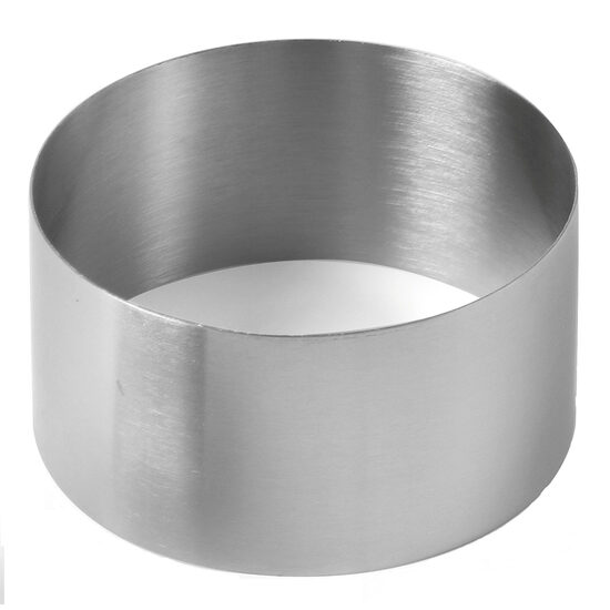 Forma Inel decorare alimente / prajituri, diametru 90x50(H) mm, Hendi, Inox