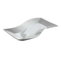 Tava servire din portelan, Hendi, stil japonez, alb stralucitor, portelan termorezistent pana la 600 grC, 46x25x(H)5 cm.