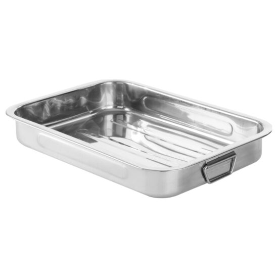 Tava cuptor din inox, Hendi, 38,5x27,5x6 cm, inox calitate superioara