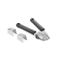 Presa usturoi, Hendi, 2 gratare detasabile, inox cu maner polipropilena, 180x25 mm