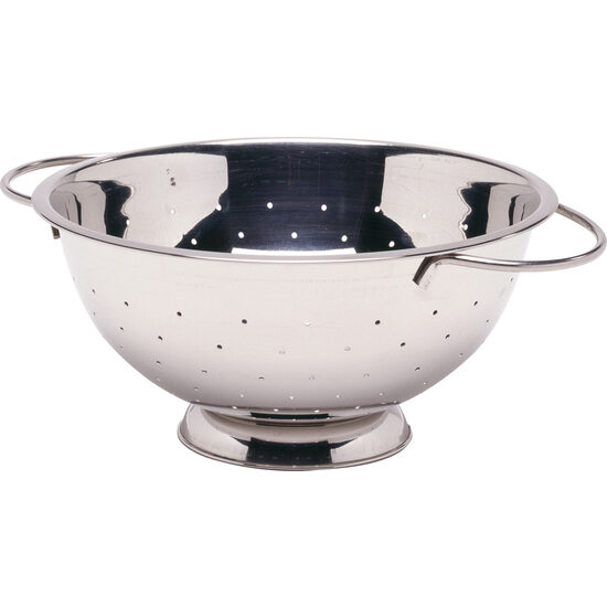 Colander pentru strecurat alimente, inox, Hendi, diametru 24 cm x inaltime 11 cm, potrivit si pentru uz profesional
