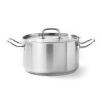 Oala profesionala cu capac, 15 Lit, 32 cm diametru x 19 cm inaltime, inox, gama Hendi Kitchen Line