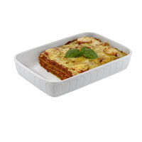 Vas cuptor dreptunghiular, Hendi, din portelan termorezistent pana la 600 gr C, 375x260x75 mm